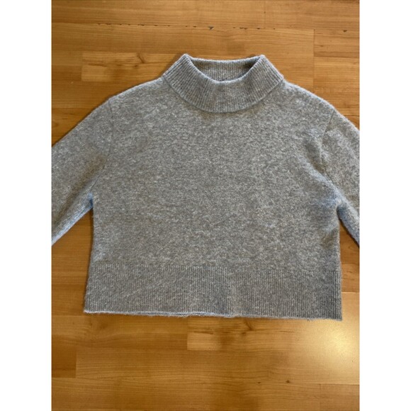 J. Crew Mock Sweater‎ Supersoft Yarn Merino Wool Alpaca Blend Gray Size S - Picture 8 of 13